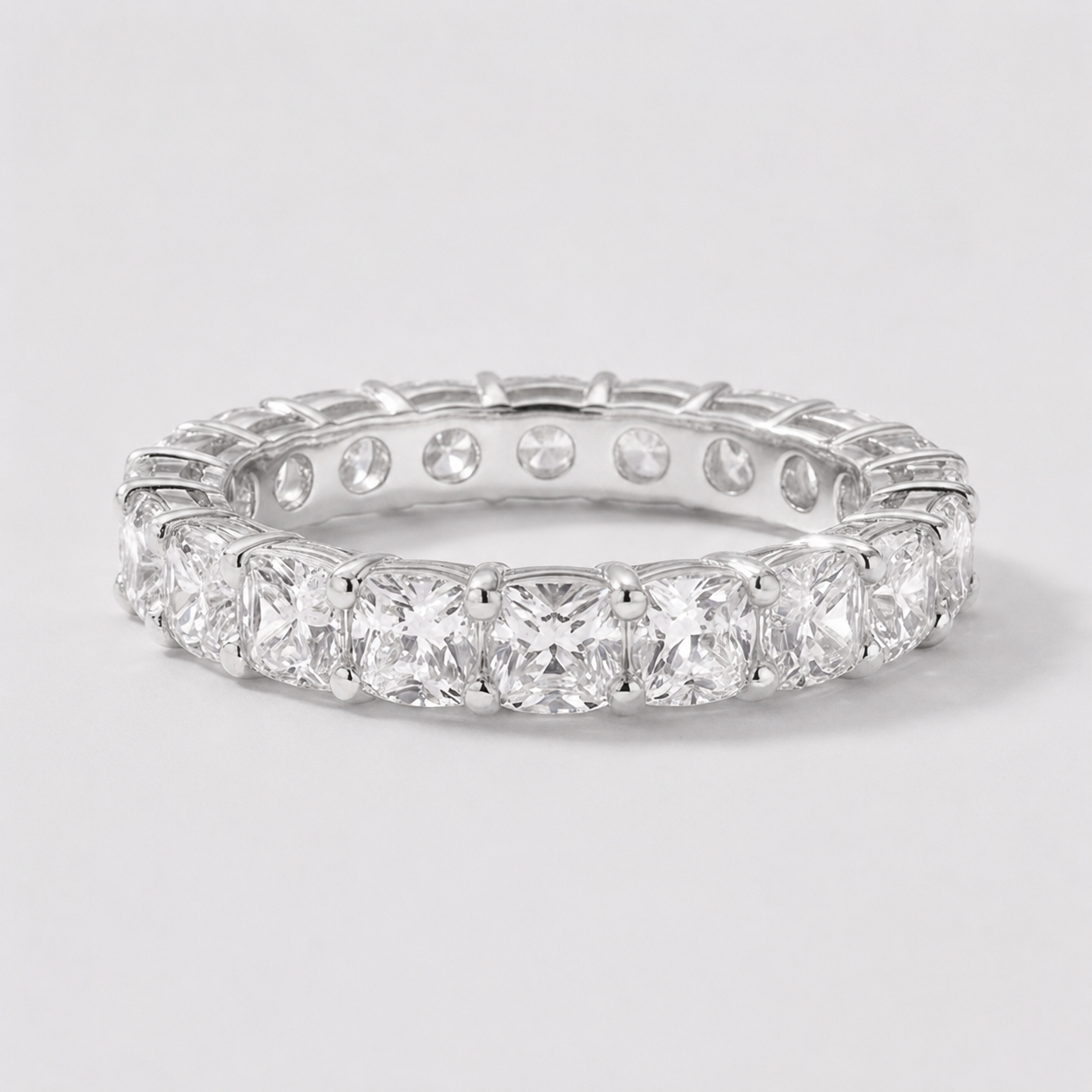 5 Ct. Lab-Grown Diamond Ring Eternity Cushion Cut (VS-EF)