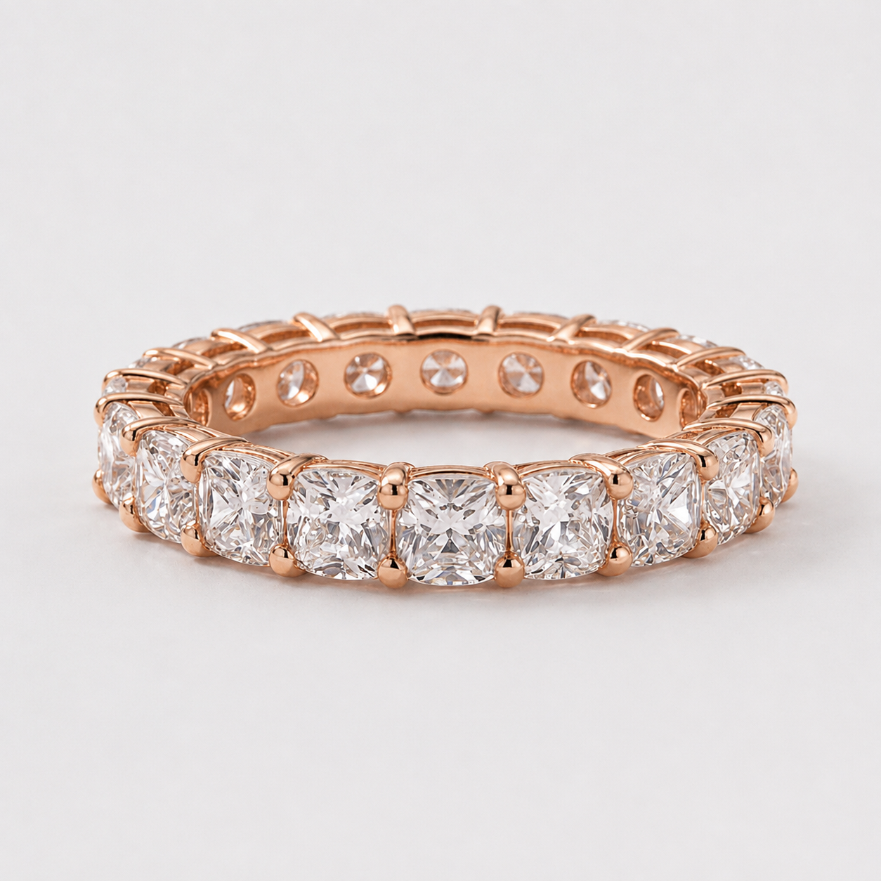 5 Ct. Lab-Grown Diamond Ring Eternity Cushion Cut (VS-EF)