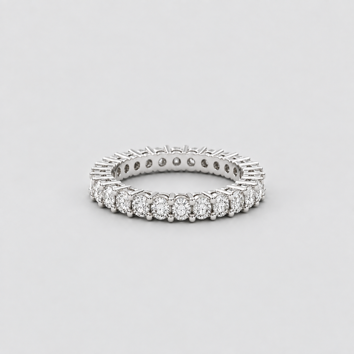 3.5 Ct. Round Cut Lab Grown Diamond Eternity Band Ring (EF/VVS-VS)