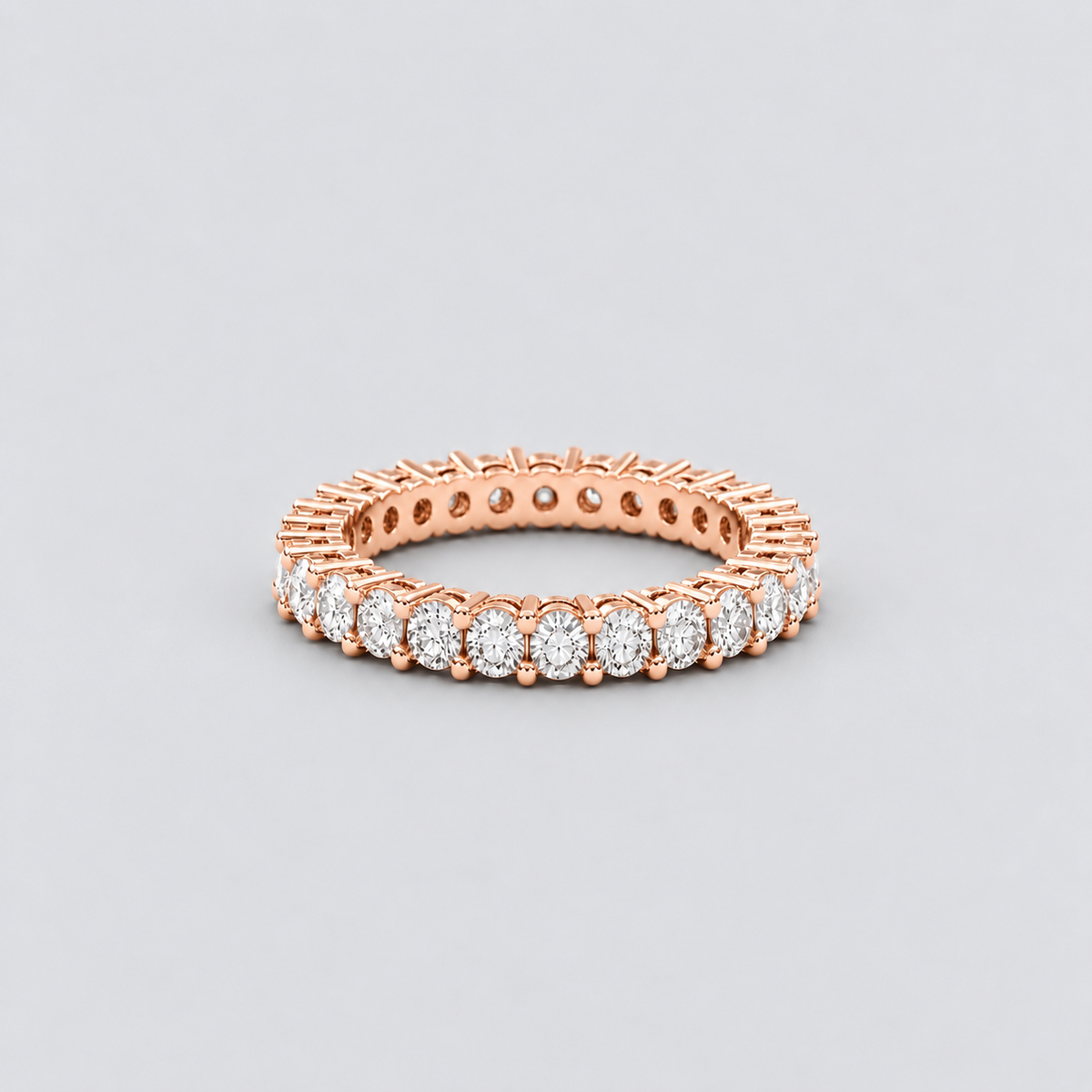 3.5 Ct. Round Cut Lab Grown Diamond Eternity Band Ring (EF/VVS-VS)