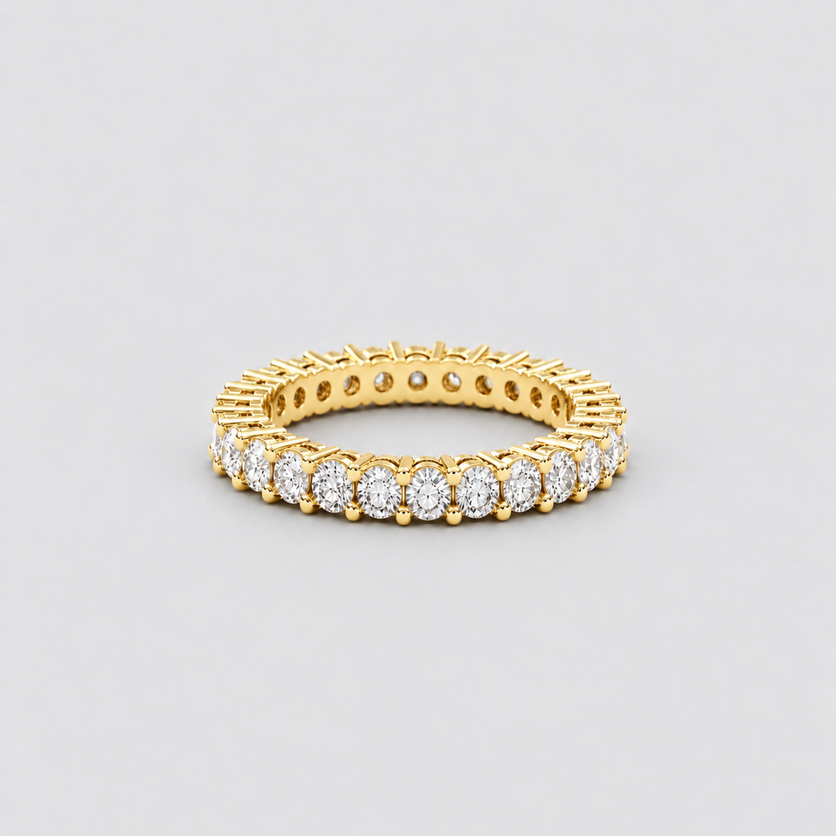 3.5 Ct. Round Cut Lab Grown Diamond Eternity Band Ring (EF/VVS-VS)