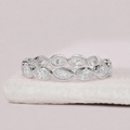 1 Ct. Lab-Grown Diamond Marquise cut Eternity Band Rings (VS-EF)