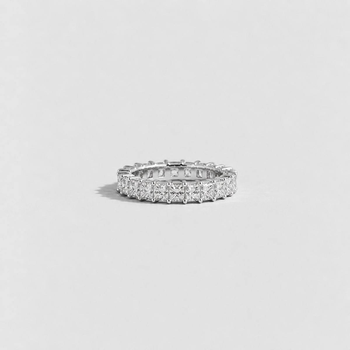 3 Ct. Lab-Grown Diamond Princess cut Eternity Band Rings (EF/VVS-VS)