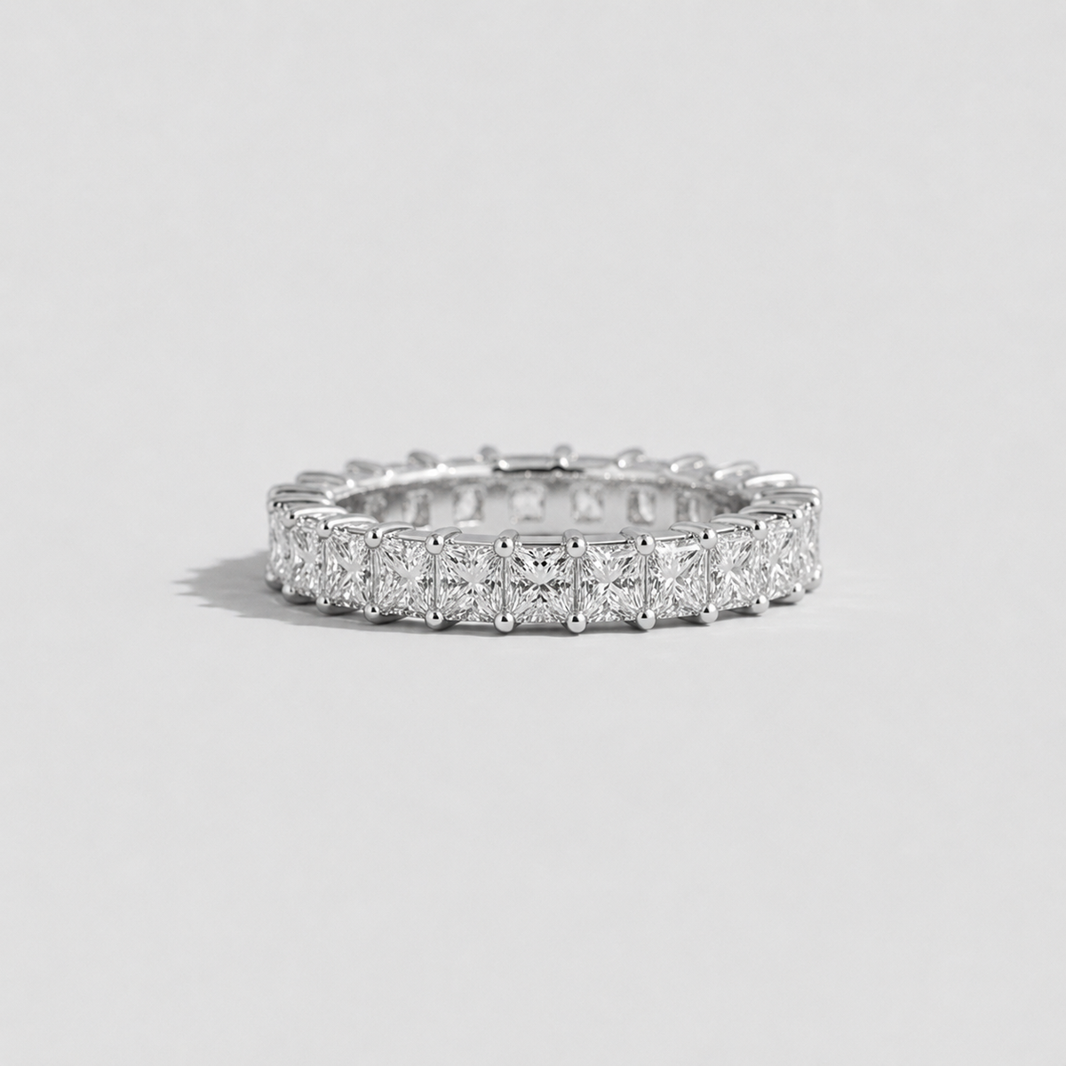 3 Ct. Lab-Grown Diamond Princess cut Eternity Band Rings (EF/VVS-VS)