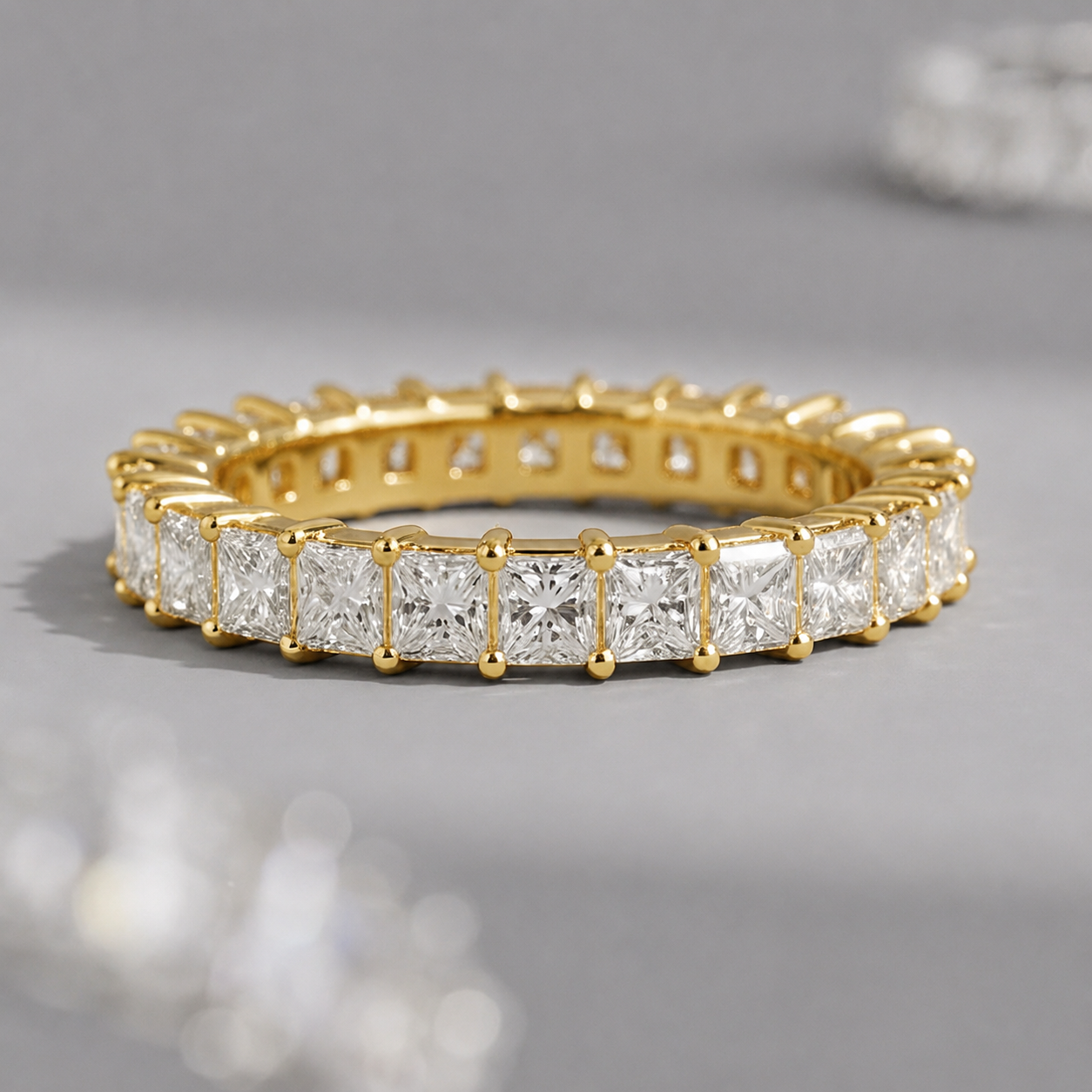 1.50 Ct. Lab-Grown Diamond Princess cut Eternity Band Rings (VS-EF)