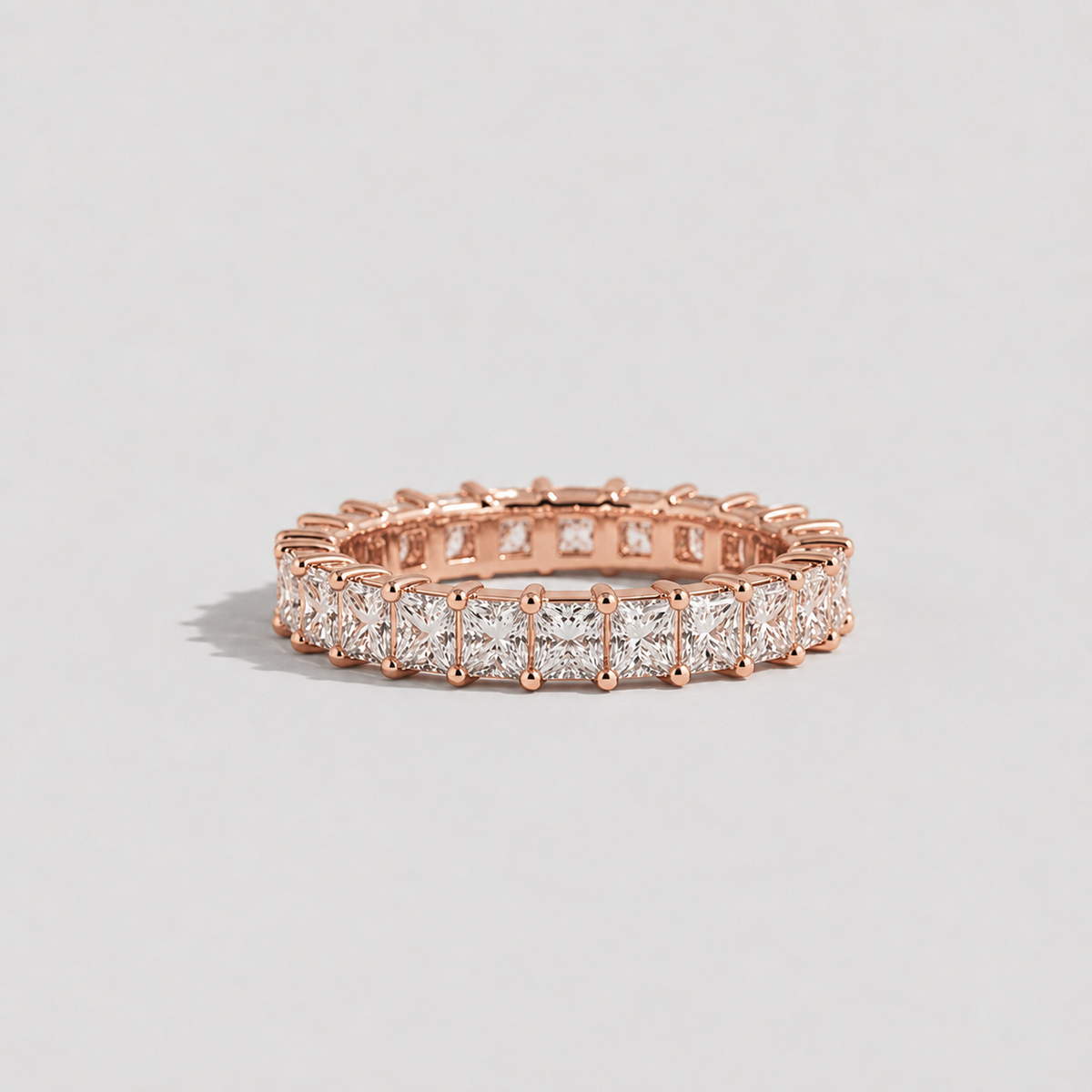 3 Ct. Lab-Grown Diamond Princess cut Eternity Band Rings (EF/VVS-VS)