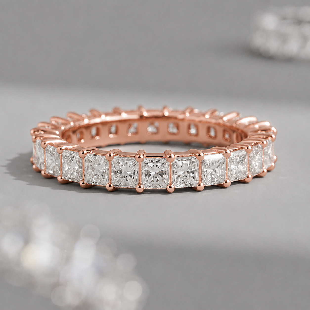 1.50 Ct. Lab-Grown Diamond Princess cut Eternity Band Rings (VS-EF)
