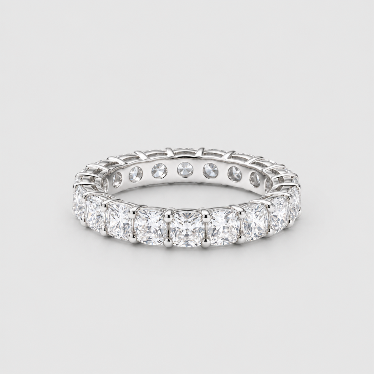5 Ct. Lab-Grown Diamond Ring Eternity Cushion Cut (EF/VVS-VS)