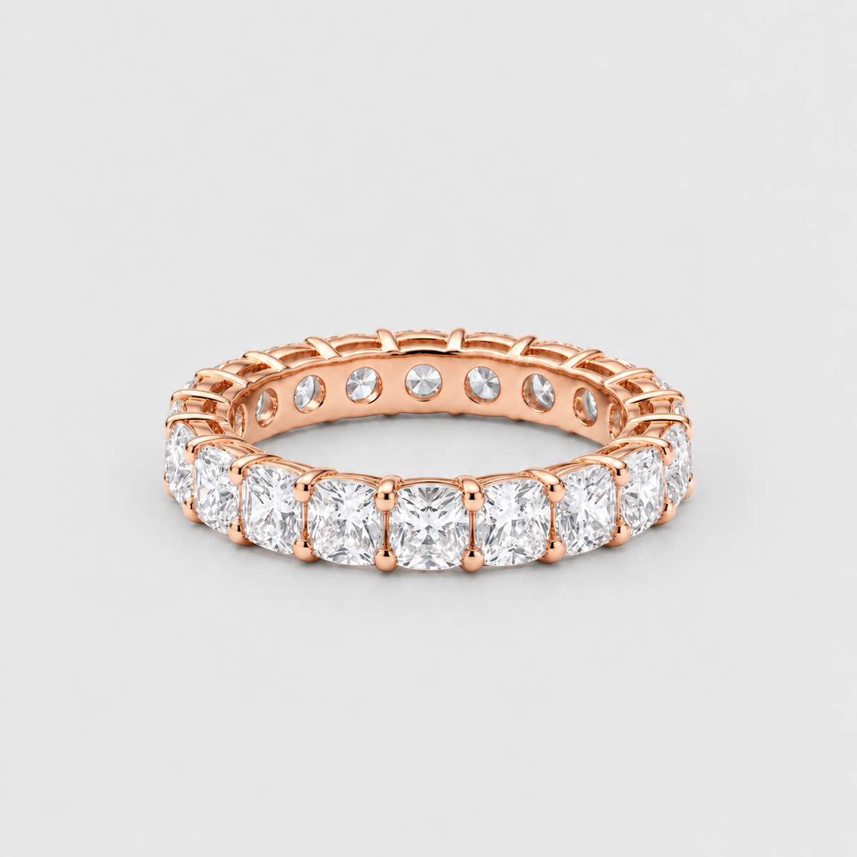 5 Ct. Lab-Grown Diamond Ring Eternity Cushion Cut (EF/VVS-VS)