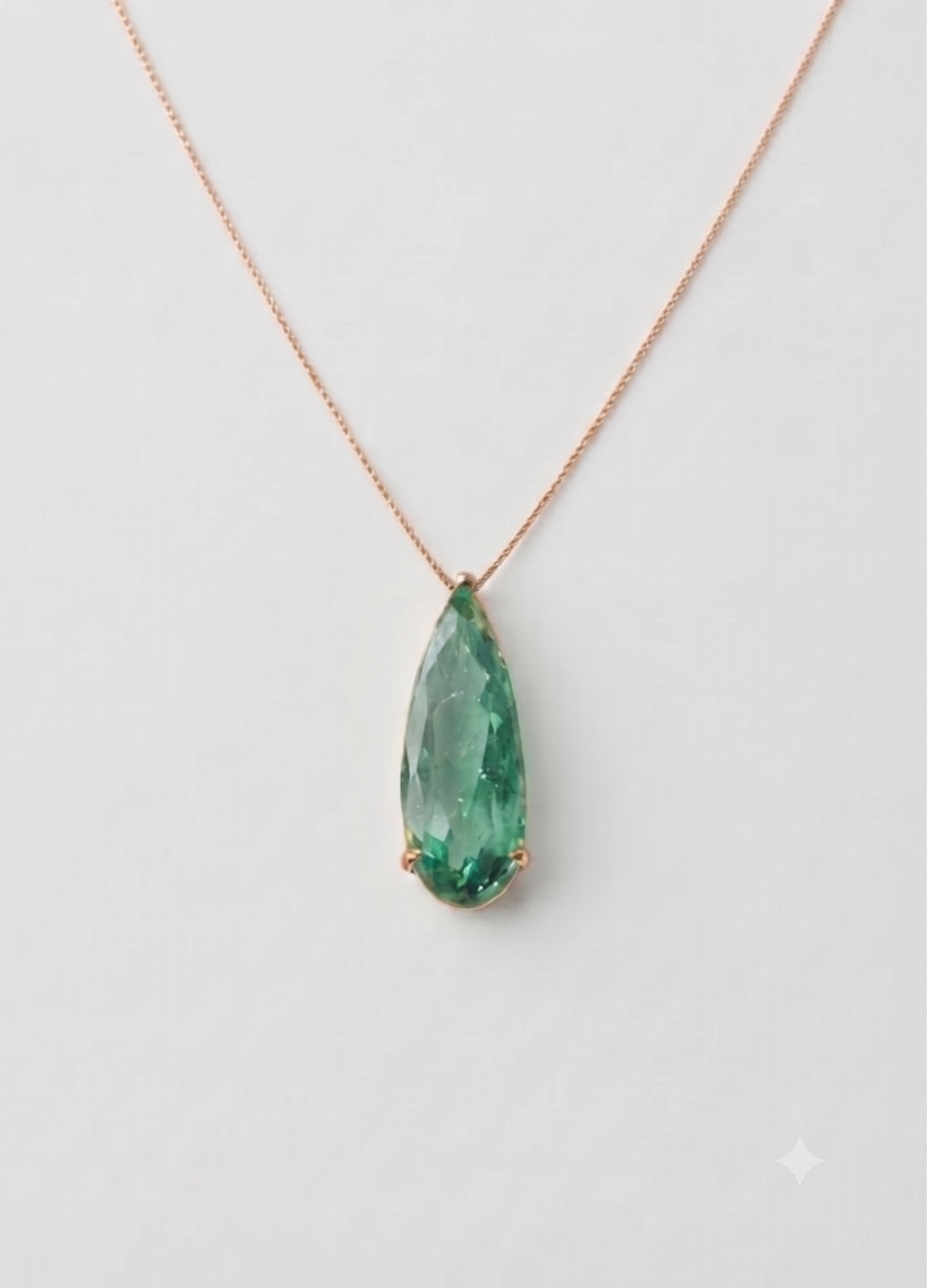 Natural Emerald Drop Pendant Necklace for Women | Luxury Gemstone Necklace | Fine Jewelry