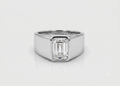 2 Ct. Men's Emerald Cut Lab-Grown Diamond Ring (VS-EF)