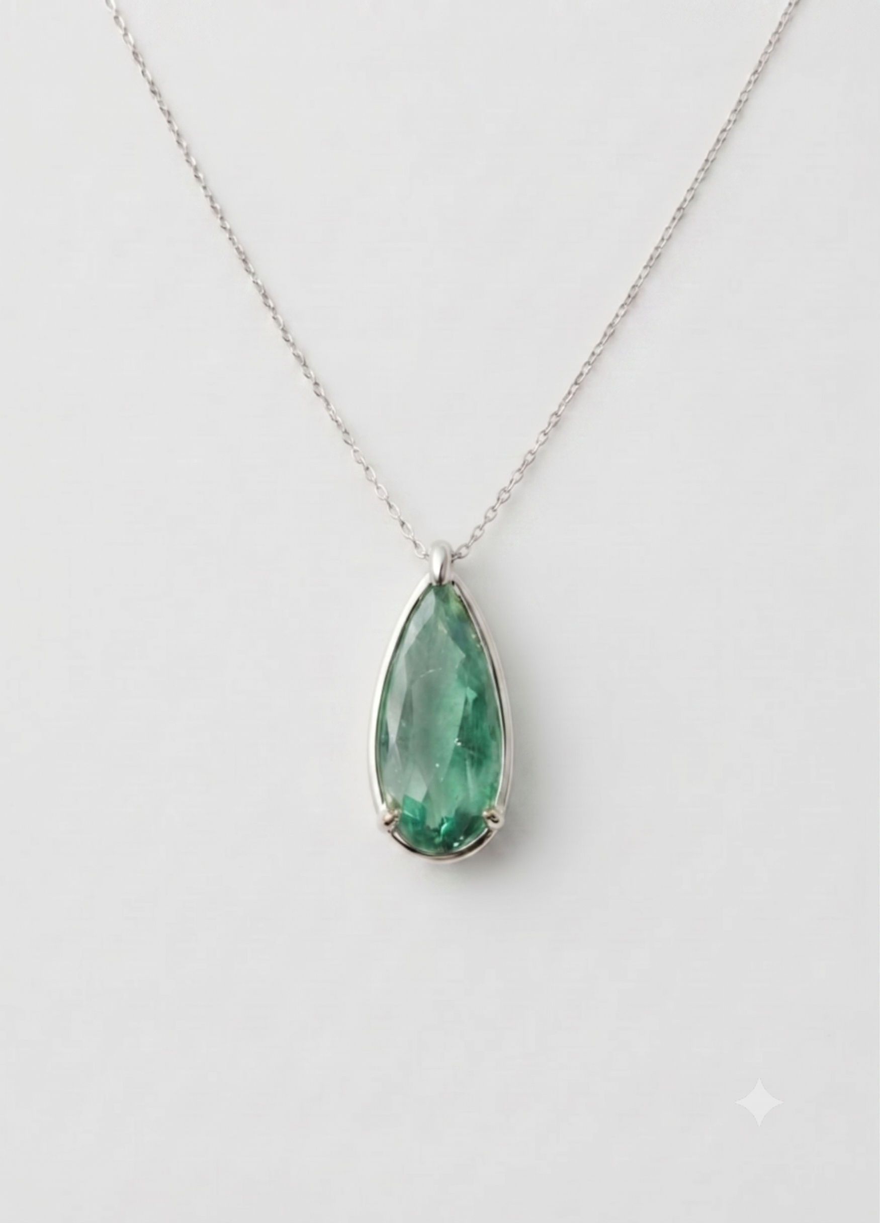 Natural Emerald Drop Pendant Necklace for Women | Luxury Gemstone Necklace | Fine Jewelry