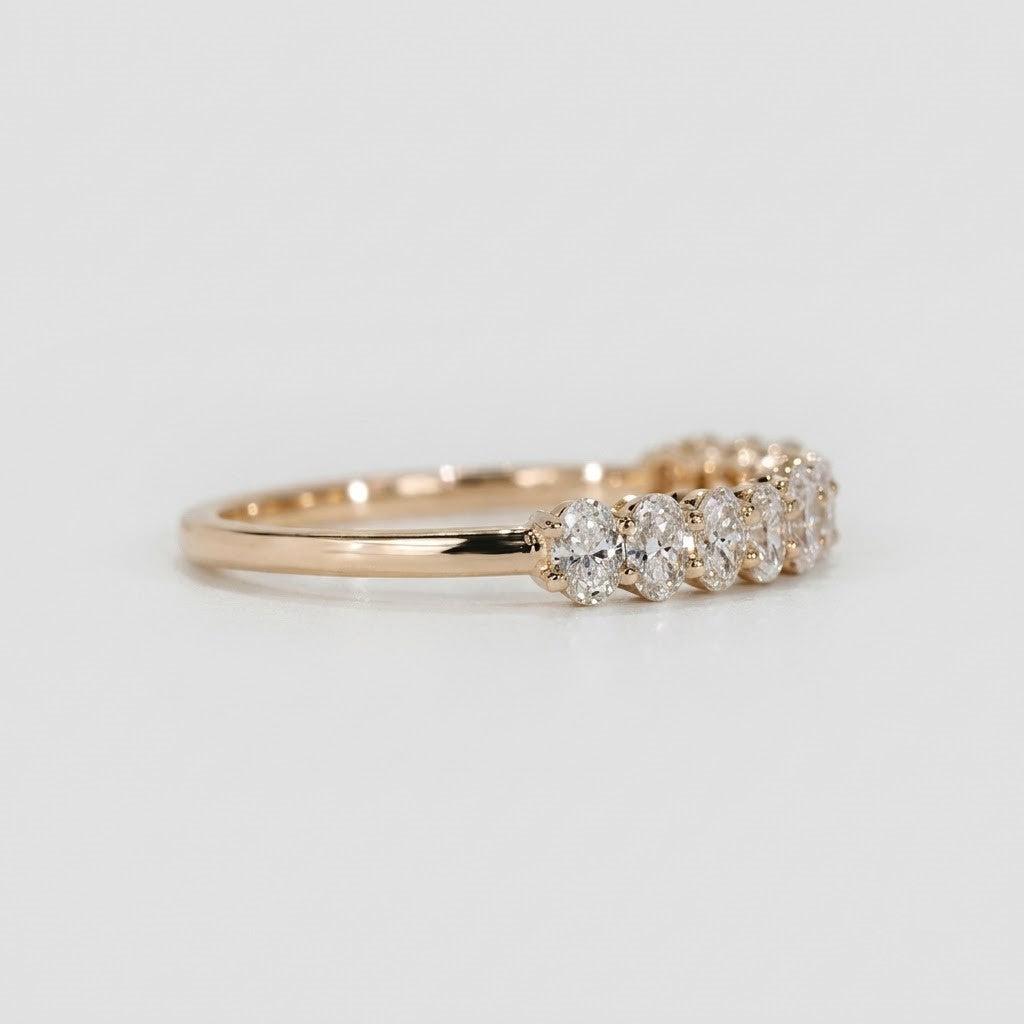 1 Ct. Lab-Grown Diamond Half Eternity Band Ring (VS-EF)