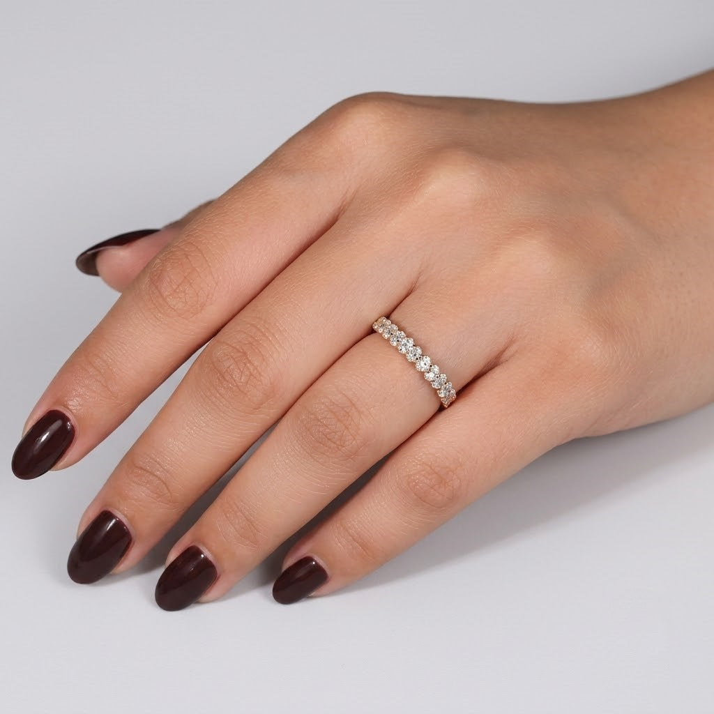 1 Ct. Lab-Grown Diamond Half Eternity Band Ring (VS-EF)