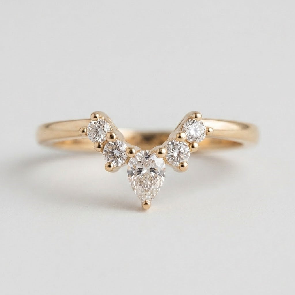 Lab-Grown Diamond 0.40 Ct. Ring Half Eternity Round Cut  (VS-EF)
