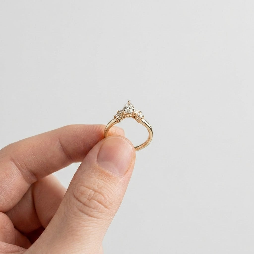 Lab-Grown Diamond 0.40 Ct. Ring Half Eternity Round Cut  (VS-EF)