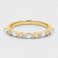 Lab-Grown Diamond 0.40 Ct. Ring Half Eternity Marquise & Round Cut (VS-EF)