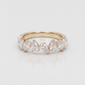 1 Ct. Lab-Grown Diamond Ring Half Eternity Pear Cut (VS-EF)
