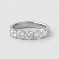 1.5 Ct. Lab-Grown Diamond Half Eternity Round Cut Ring (VS-EF)