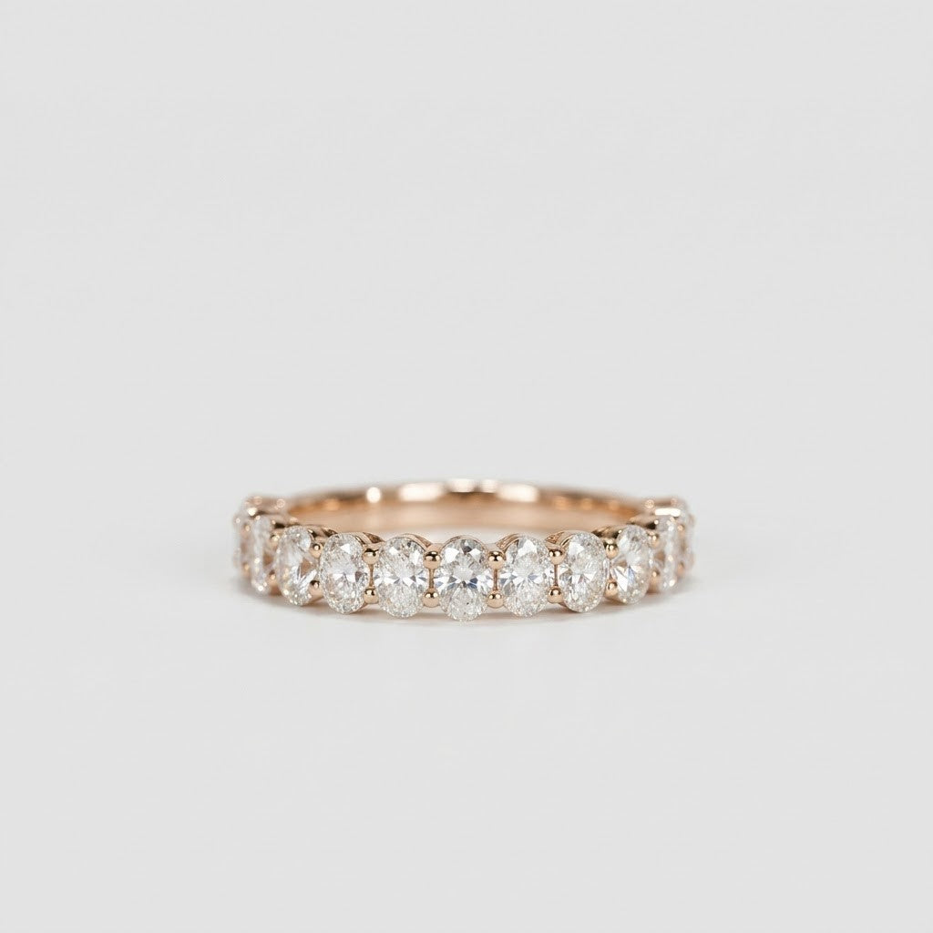 1 Ct. Lab-Grown Diamond Half Eternity Band Ring (VS-EF)