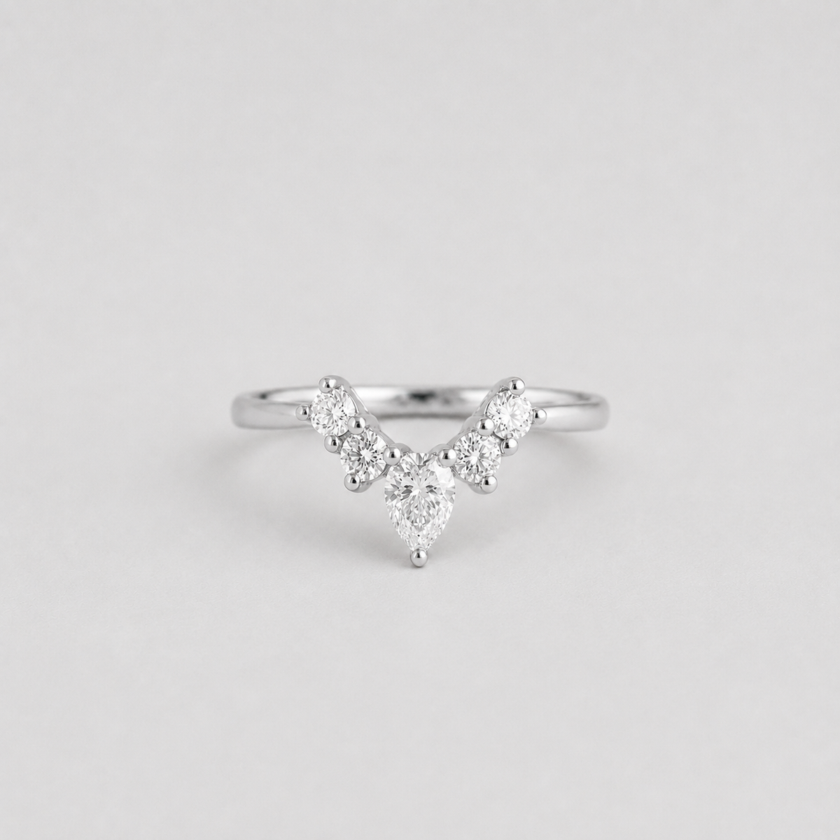Lab-Grown Diamond 0.40 Ct. Ring Half Eternity Round Cut  (EF/VVS-VS)