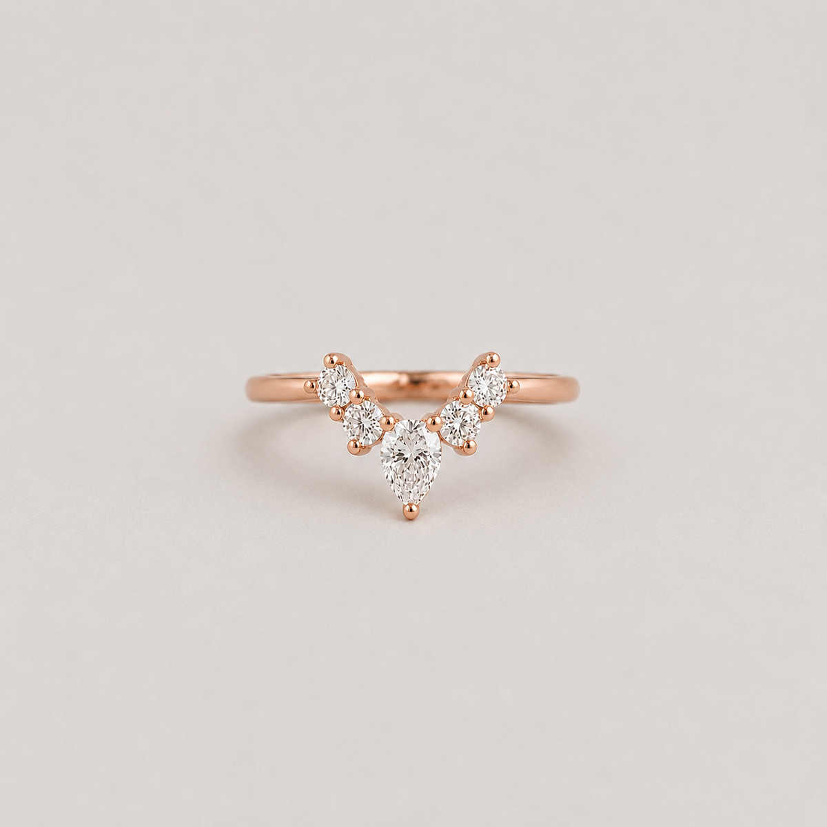 Lab-Grown Diamond 0.40 Ct. Ring Half Eternity Round Cut  (EF/VVS-VS)