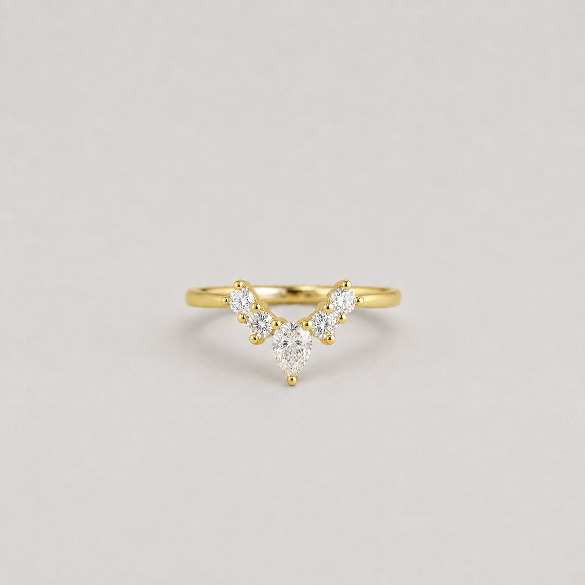 Lab-Grown Diamond 0.40 Ct. Ring Half Eternity Round Cut  (EF/VVS-VS)