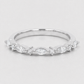 2 Ct. Lab Grown Diamond Marquise & Round Cut Half Eternity Band (VS-EF)