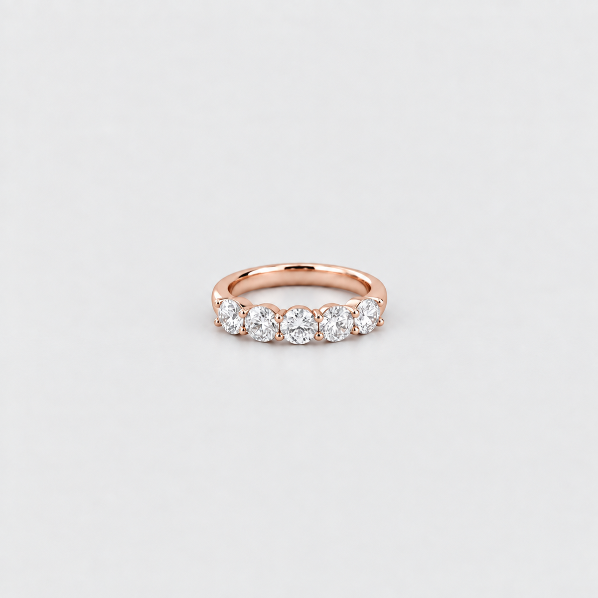 1.5 Ct. Lab-Grown Diamond Half Eternity Round Cut Ring (EF/VVS-VS)
