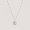 Lab Grown Diamond Round Cut Halo Pendant 0.90 Ct. (VS-EF)