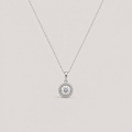 Lab Grown Diamond Halo Pendant Round-Cut 0.90 Ct. (VS-EF)