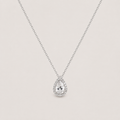 1.05 Ct. Lab Grown Diamond Halo Pendant Necklace (VS-EF)