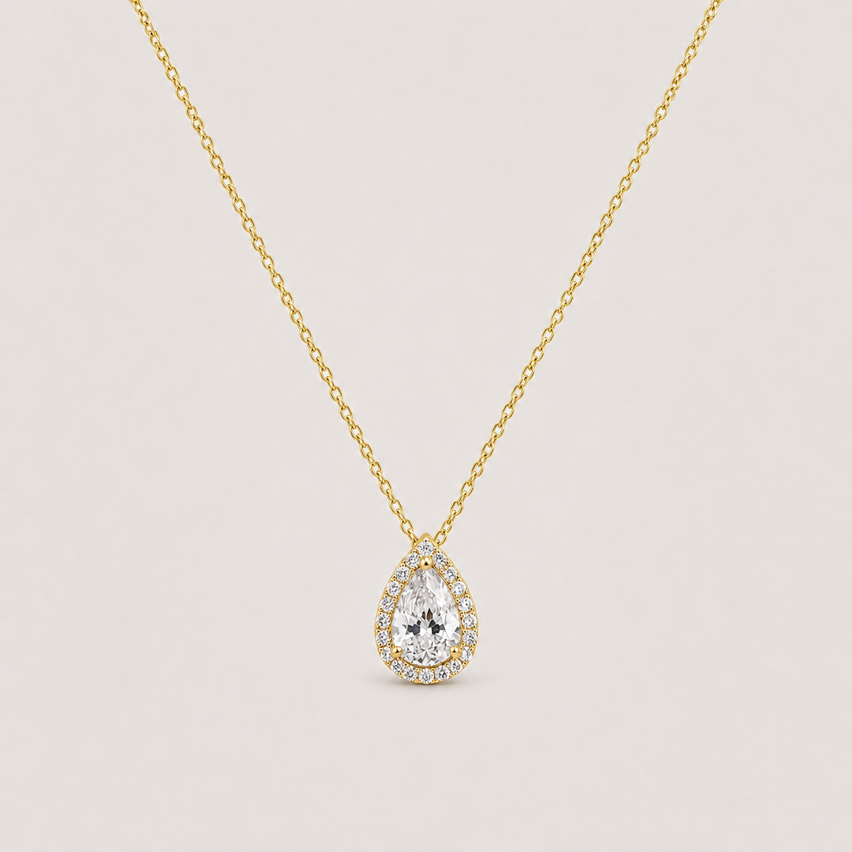 1.05 Ct. Lab Grown Diamond Halo Pendant Necklace (VS-EF)