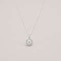 1 Ct. Lab Grown Diamond Round Halo Pendant Necklace (VS-EF)
