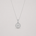 Lab Grown Diamond Halo Pendant 0.90 Ct. (VS-EF)
