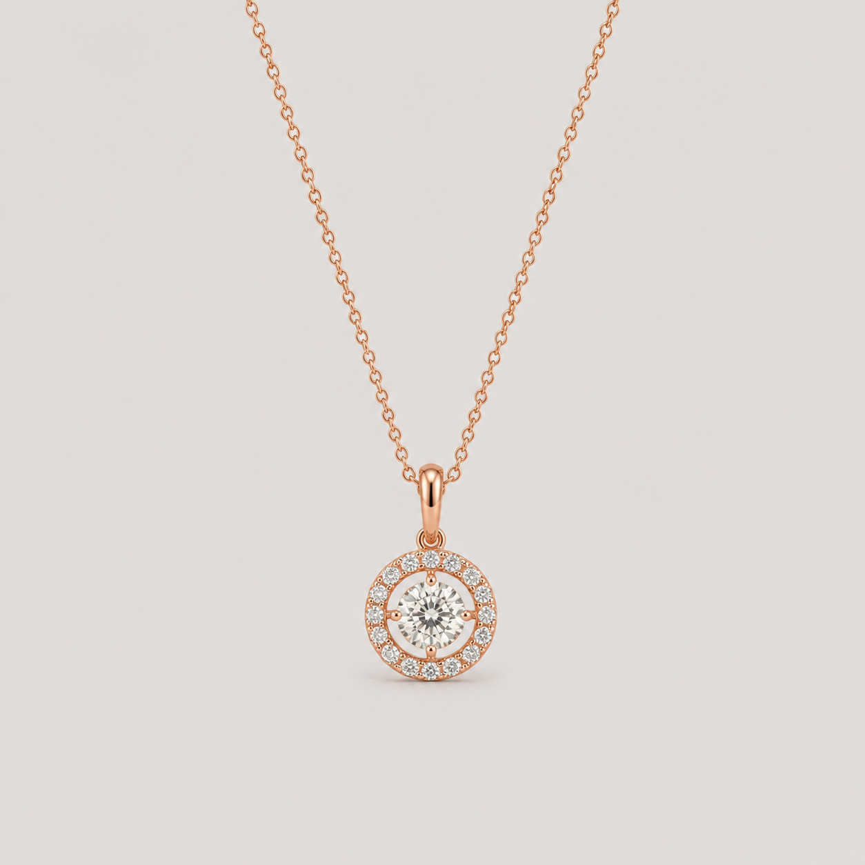 Lab Grown Diamond Halo Pendant 0.90 Ct. (VS-EF)
