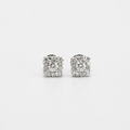 2.50 Ct. Lab Grown Diamond Round Cut Halo Earrings (VS-EF)