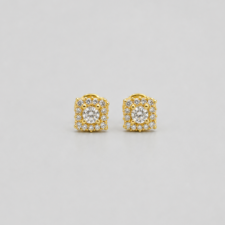 2.50 Ct. Lab Grown Diamond Round Cut Halo Earrings (VS-EF)