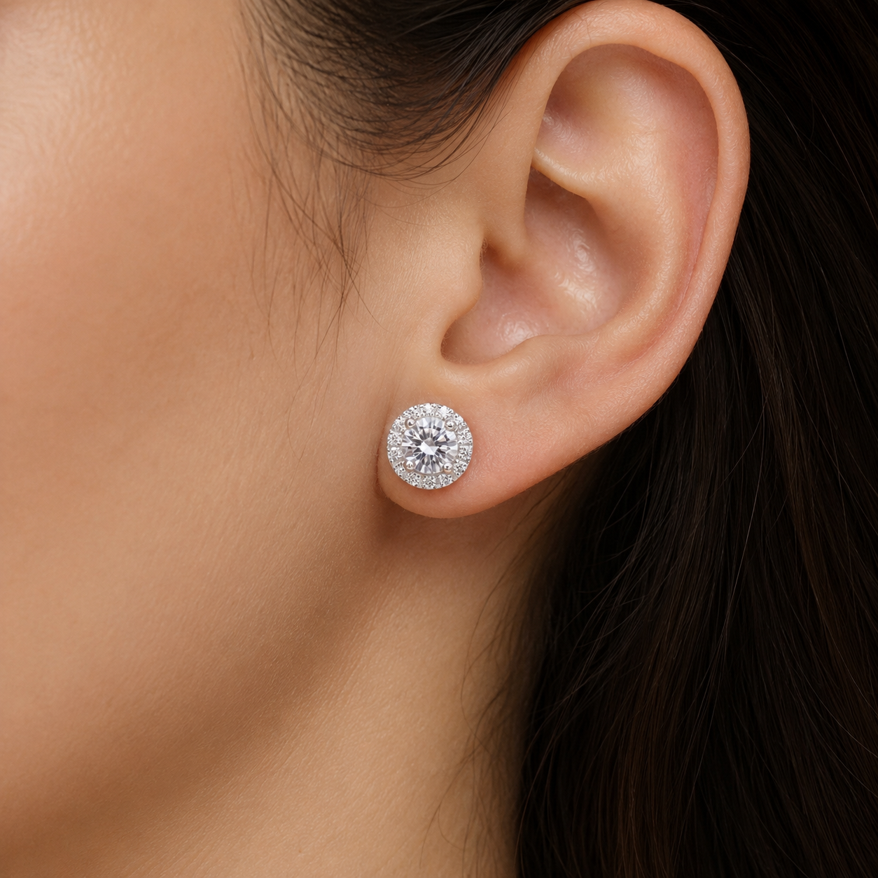 1.50 Ct. Lab-Grown Diamond Round Cut Solitaire Earrings (EF-VS)