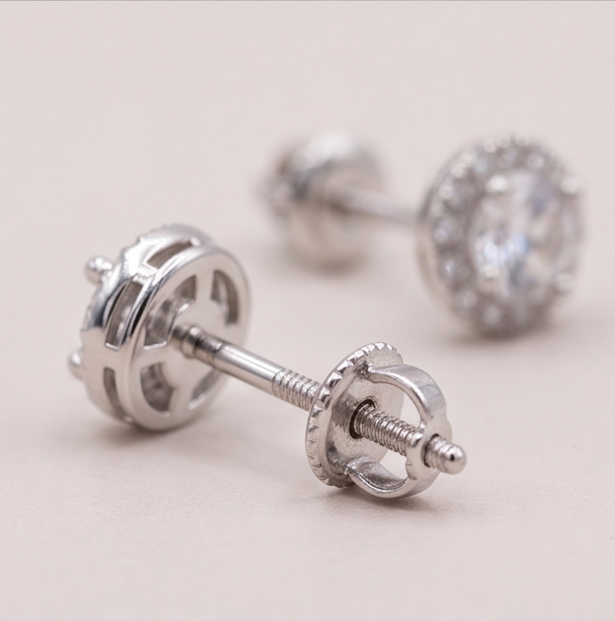 1.50 Ct. Lab-Grown Diamond Round Cut Solitaire Earrings (EF-VS)