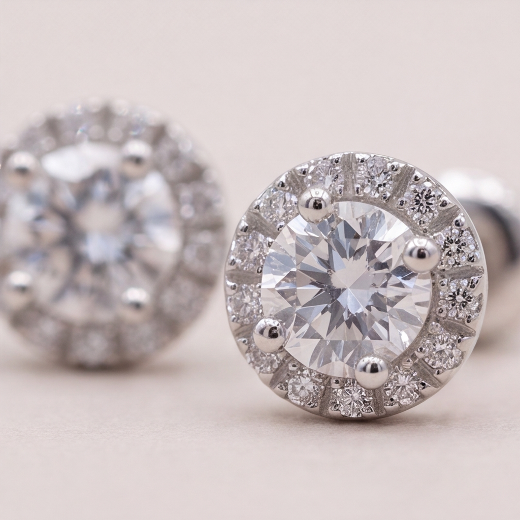 1.50 Ct. Lab-Grown Diamond Round Cut Solitaire Earrings (EF-VS)