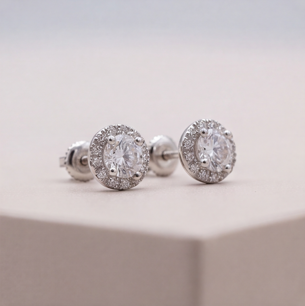1.50 Ct. Lab-Grown Diamond Round Cut Solitaire Earrings (EF-VS)