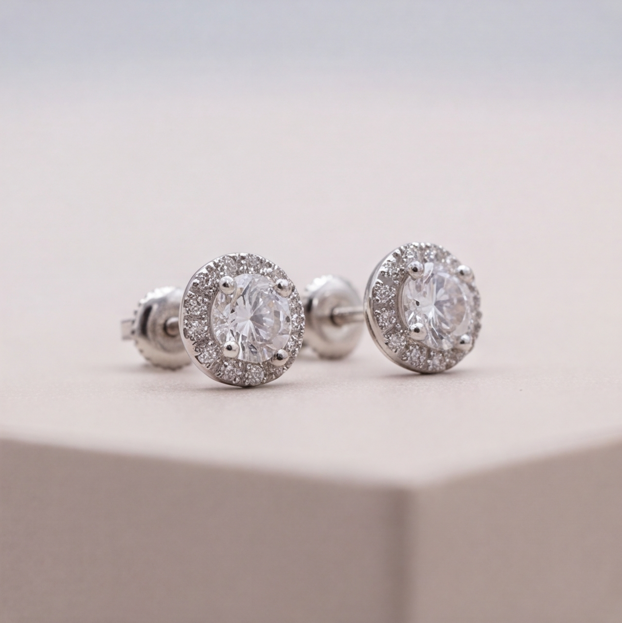 1.50 Ct. Lab-Grown Diamond Round Cut Solitaire Earrings (EF-VS)