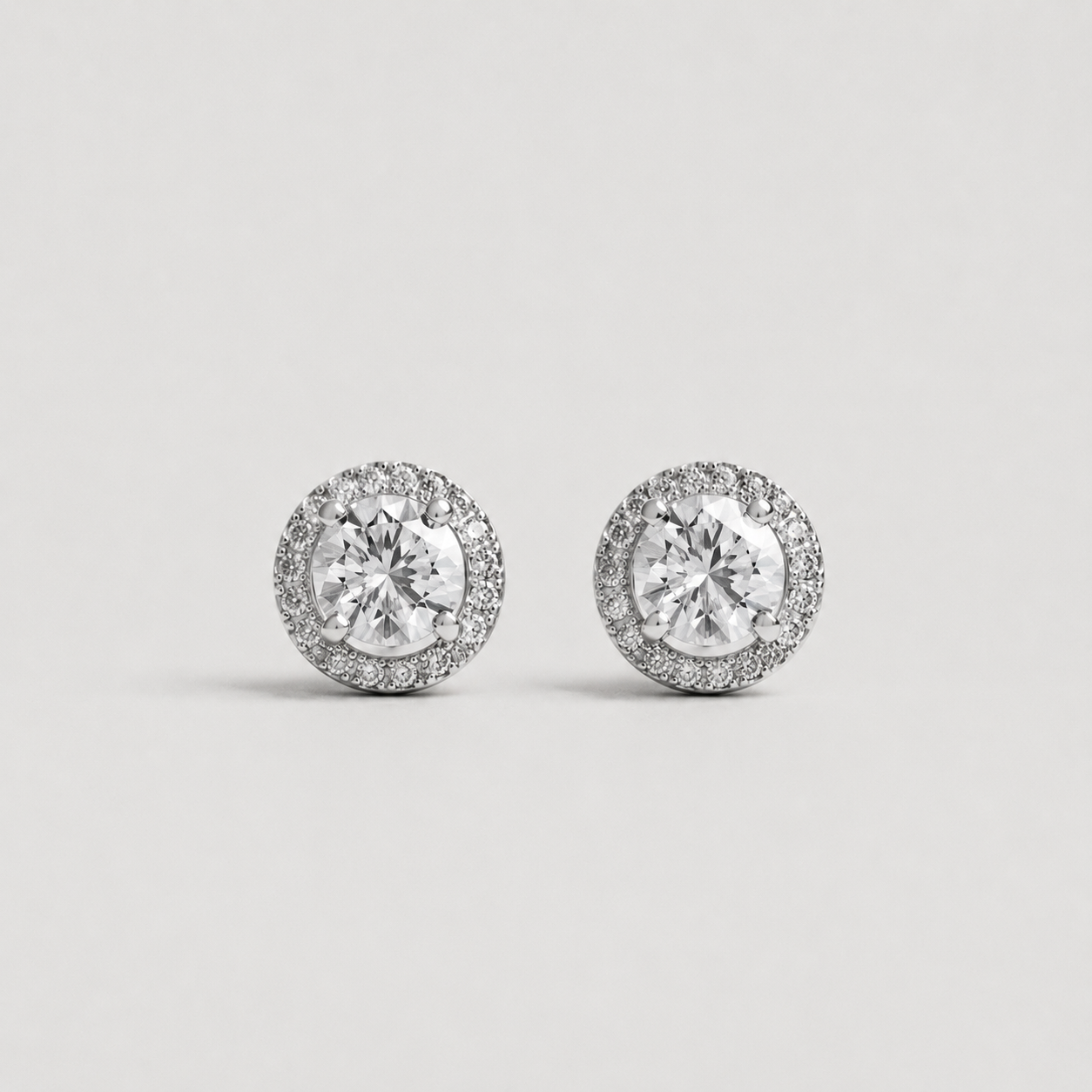 3.50 Ct. Lab Grown Diamond Round Cut Solitaire Earrings (VS-EF)