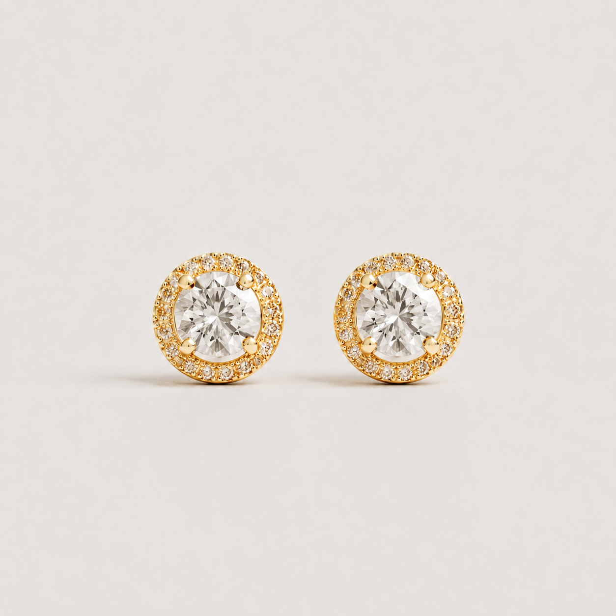 3.50 Ct. Lab Grown Diamond Round Cut Solitaire Earrings (VS-EF)