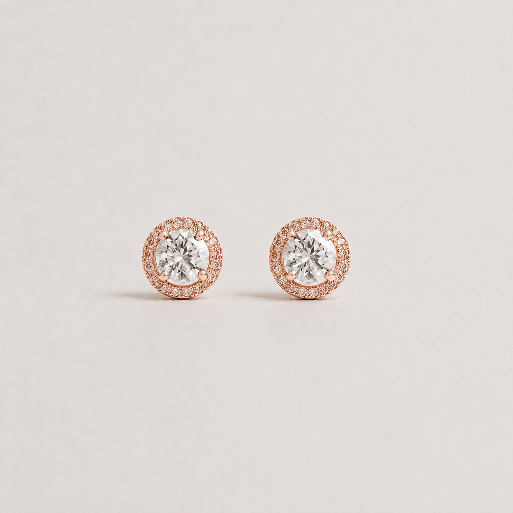 3.50 Ct. Lab Grown Diamond Round Cut Solitaire Earrings (VS-EF)