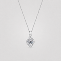 1.20 Ct. Lab Grown Diamond Round Halo Pendant Necklace (VS-EF)