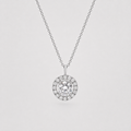 1.50 Ct. Round Cut Lab Grown Diamond Halo Pendant Necklace (VS-EF)