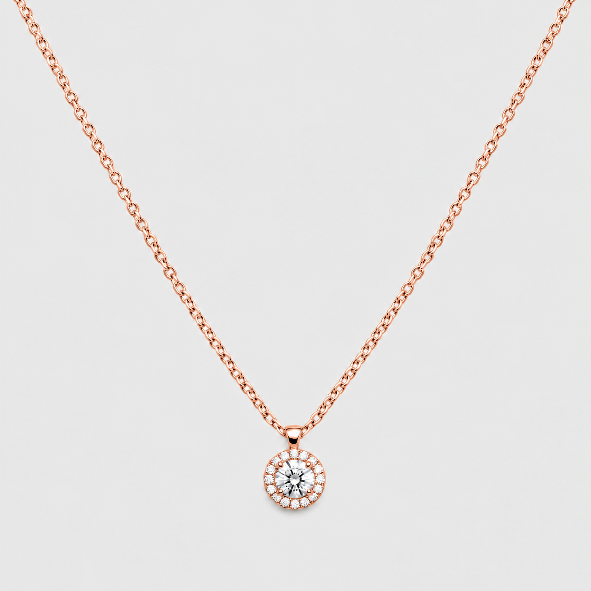 1.10 Ct. Lab Grown Diamond Round Cut Halo Pendant (VS-EF)