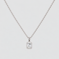 1.20 Ct. Lab Grown Diamond Radiant Cut Halo Pendant (VS-EF)
